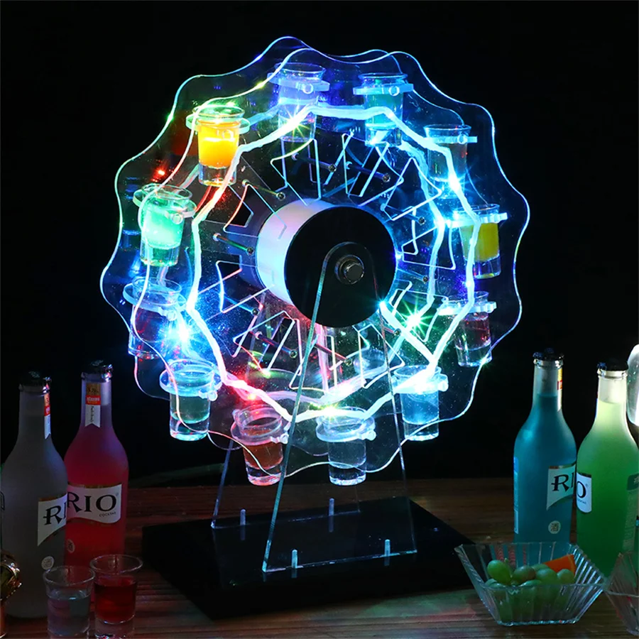 Imagem -05 - Recarregável Cocktail Cup Holder Suporte de Vidro de Vinho Suporte Serviço Vip Shot Glass Rack Nightclub Party Bar Decoração do Casamento