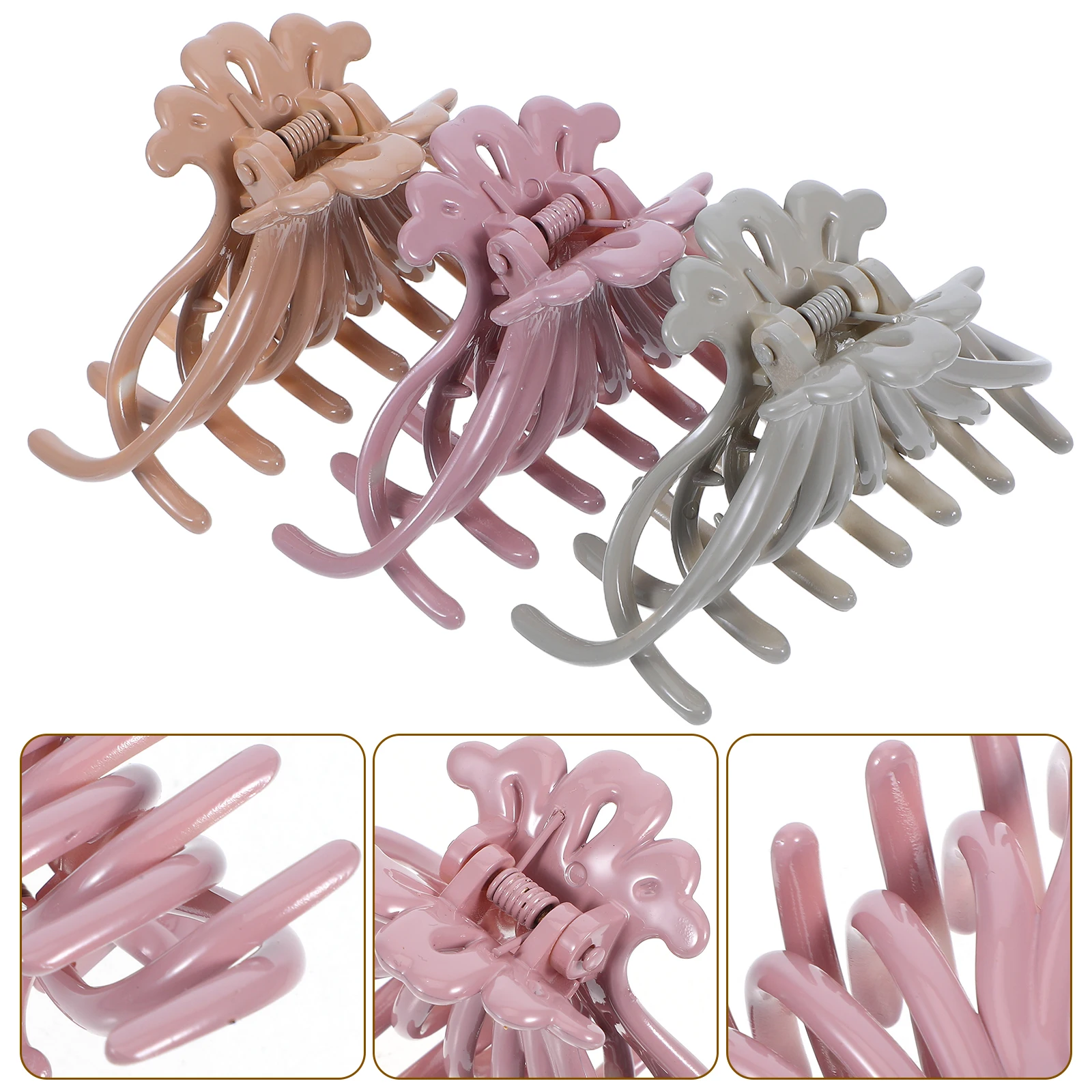 3 قطع من مشابك الشعر الأنيقة، قبضة الفك، إكسسوارات أنيقة متينة، هدايا عيد الميلاد، مشبك الفك لعيد الميلاد والعام الجديد #6