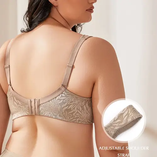 Imagen 2 del producto Wingslove Sujetador reductor inalámbrico para mujer, cobertura total, talla grande, sin relleno, correa ancha, soporte cómodo, figura completa de todos los tiempos