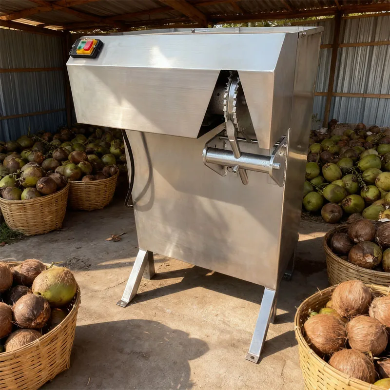 حار بيع في تايلاند آلة قصف جوز الهند الناضجة آلة تقشير جوز الهند لجوز الهند البني #4