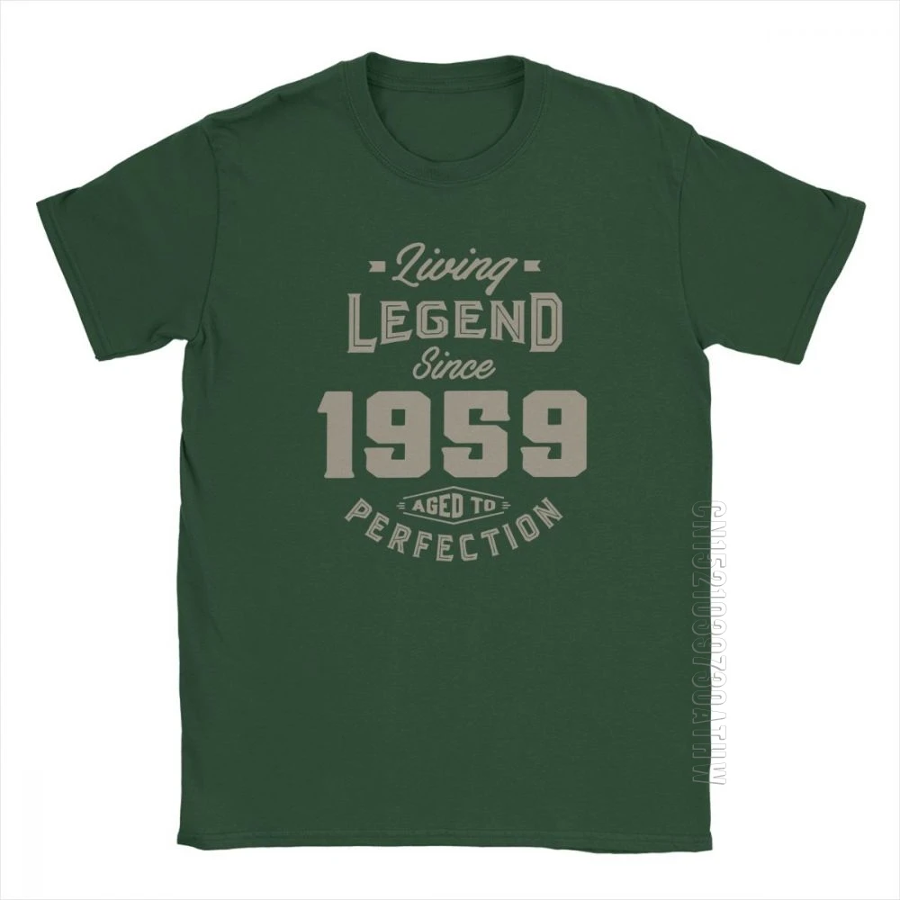 Living Legend Since 1959 Birthday T-Shirt Anniversary Birth Present T Shirt Vintage Men Gray Clothing Vintage Pure Cotton Tees