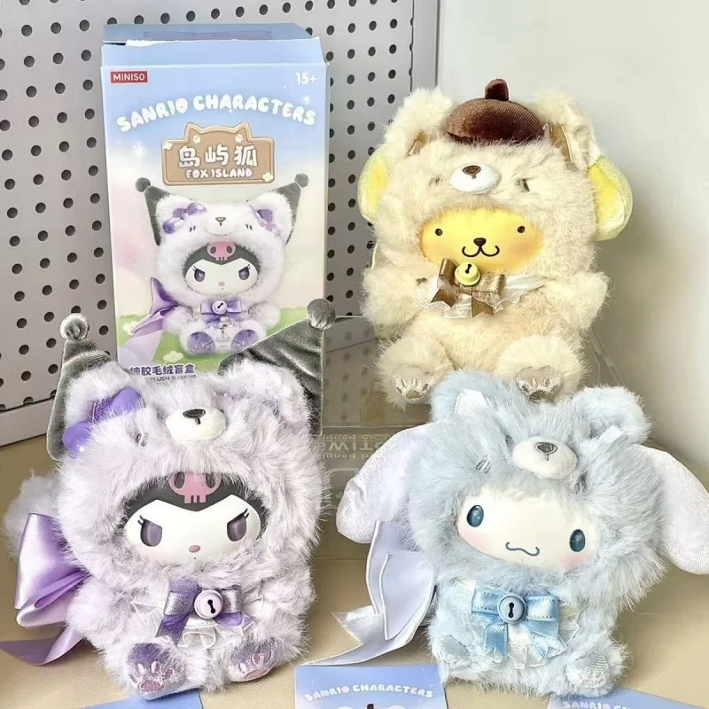 

Новый популярный персонаж Fox Island Series виниловая слепая коробка Cinnamoroll Kuromi Pompompurin плюшевая загадочная сумка кулон мелодия игрушка-сюрприз