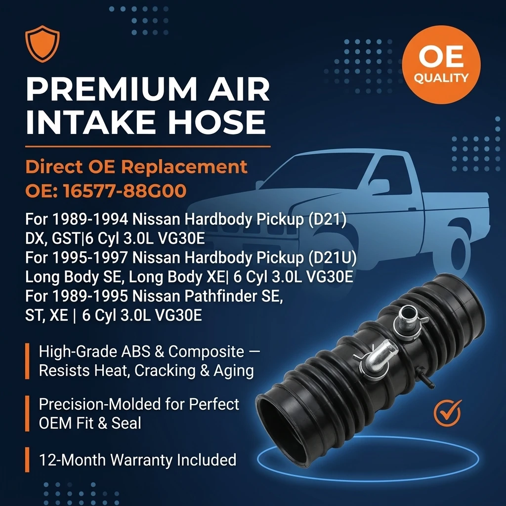 NUEVO Manguera de Admisión de Aire para Nissan Pathfinder Hardbody Pickup D21 1989-1995 1657788G00 Para Nissan Pathfinder SE 16577-88G00