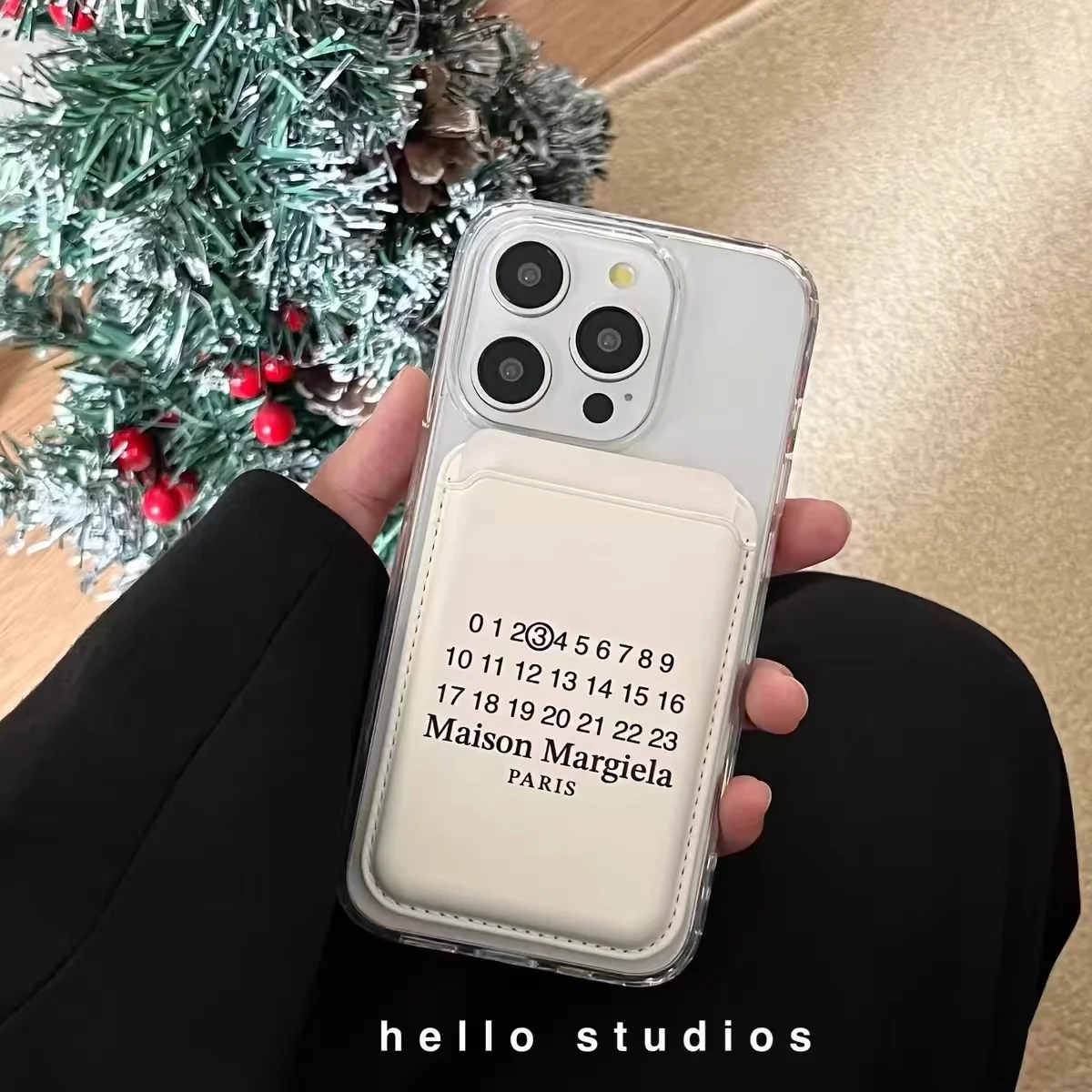 

Simple Card Holder Magnetic Digital Pattern Leather Card Bag ID Card Storage NFC Access Control Accessories Home Decoration