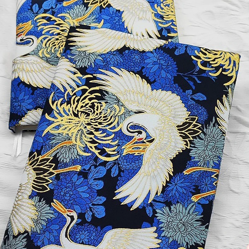 Soft Cloth Adjustable Book Cover Sleeve for A5 A6 A4 B5 Hardcover Notebook Japanese Style Flower Pattern Textbook Protector
