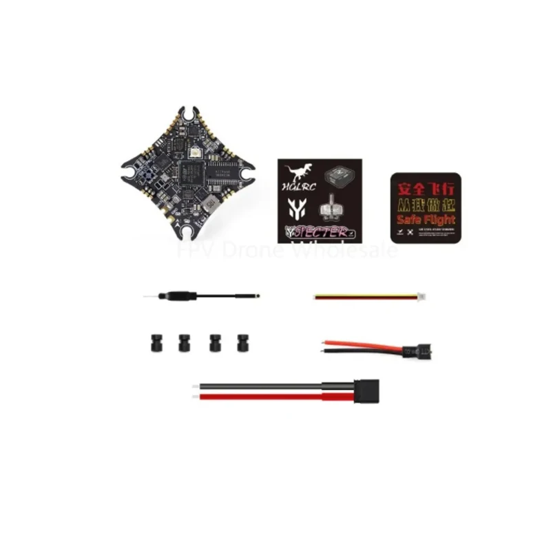 HGLRC SPECTER 10A 1-2S AIO F411 Flight Controller BLHELIS 10A 5.8G 400mW VTX SPI ELRS 2.4G RX for 65-85mm Whoop Toothpick Drone