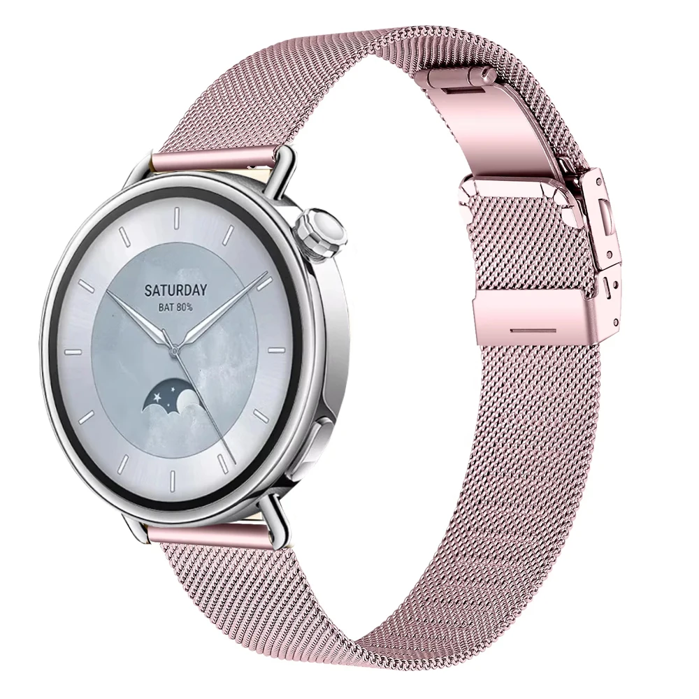 18mm Milanaise-Armband für Huawei Watch GT6, GT5, GT4 41mm/5, GT5pro 42mm, Edelstahl-Armband für Xiaomi Watch S4 41mm Uhrenarmbänder