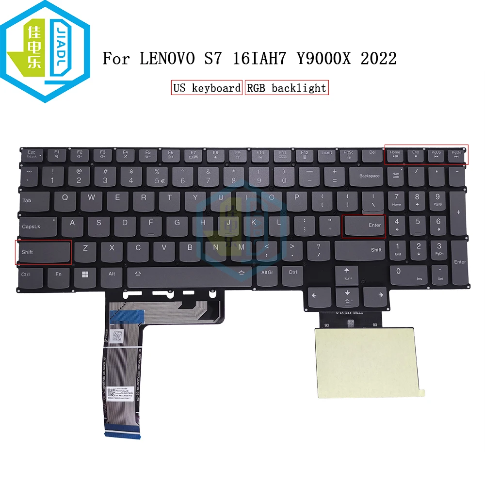 Teclado Retroiluminado Rgb para Lenovo Legion Tcheco Eua Reino Unido ti Tcheco Tcheco Tcheco Eua Português s7 16iah7 Y9000x R9000x Pt5sy Sn21f36029 2023