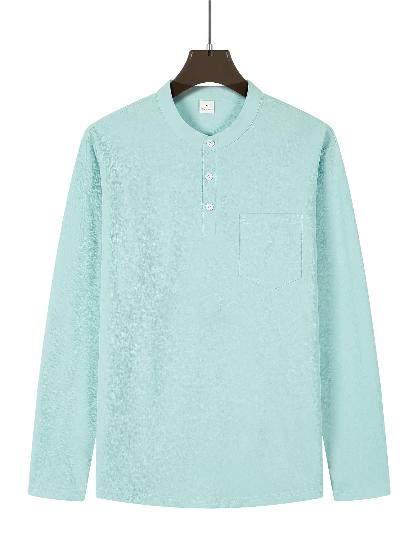 Nice Small V-neck Long Sleeve Solid Color T-shirt Men's Loose Version Comfortable High-end T-shirt Spring And Summer New Thin To