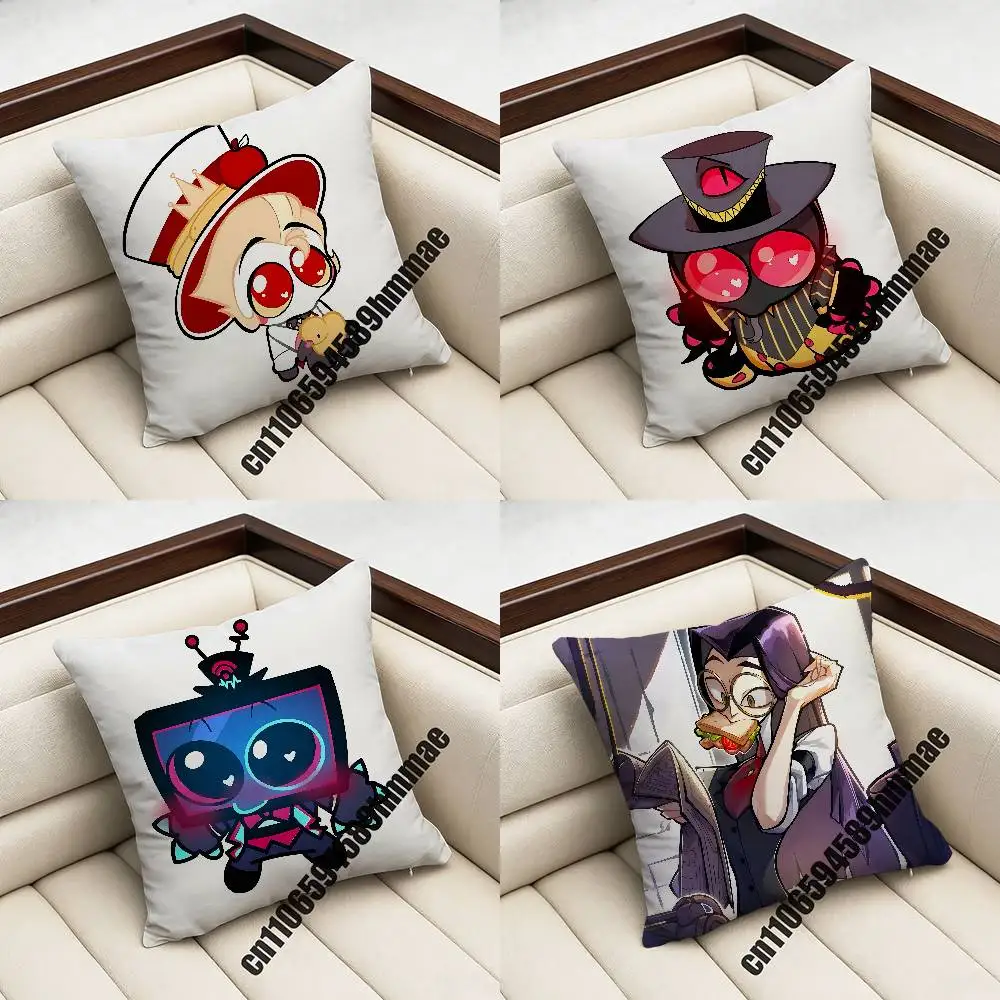 

For Lucifer Lute Vox H-HazbinS Throw Pillow Case Sham 45x45cm 40x40cm Square Car Pillowcase Pad Cushion Cover