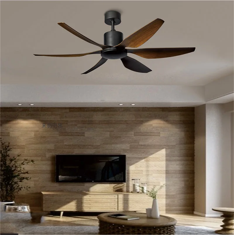 66 inch Nordic large country industrial wind ceiling fan LED light DC American retro remote restaurant living room ceiling fans