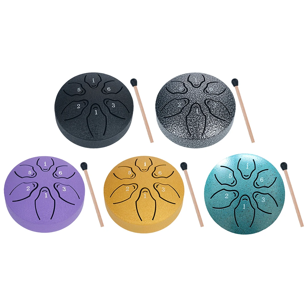 3 Inches 6 Notes Rain Chime Rain Drum Instrument Percussion Musical Instruments for Yoga Meditation Unique Gift