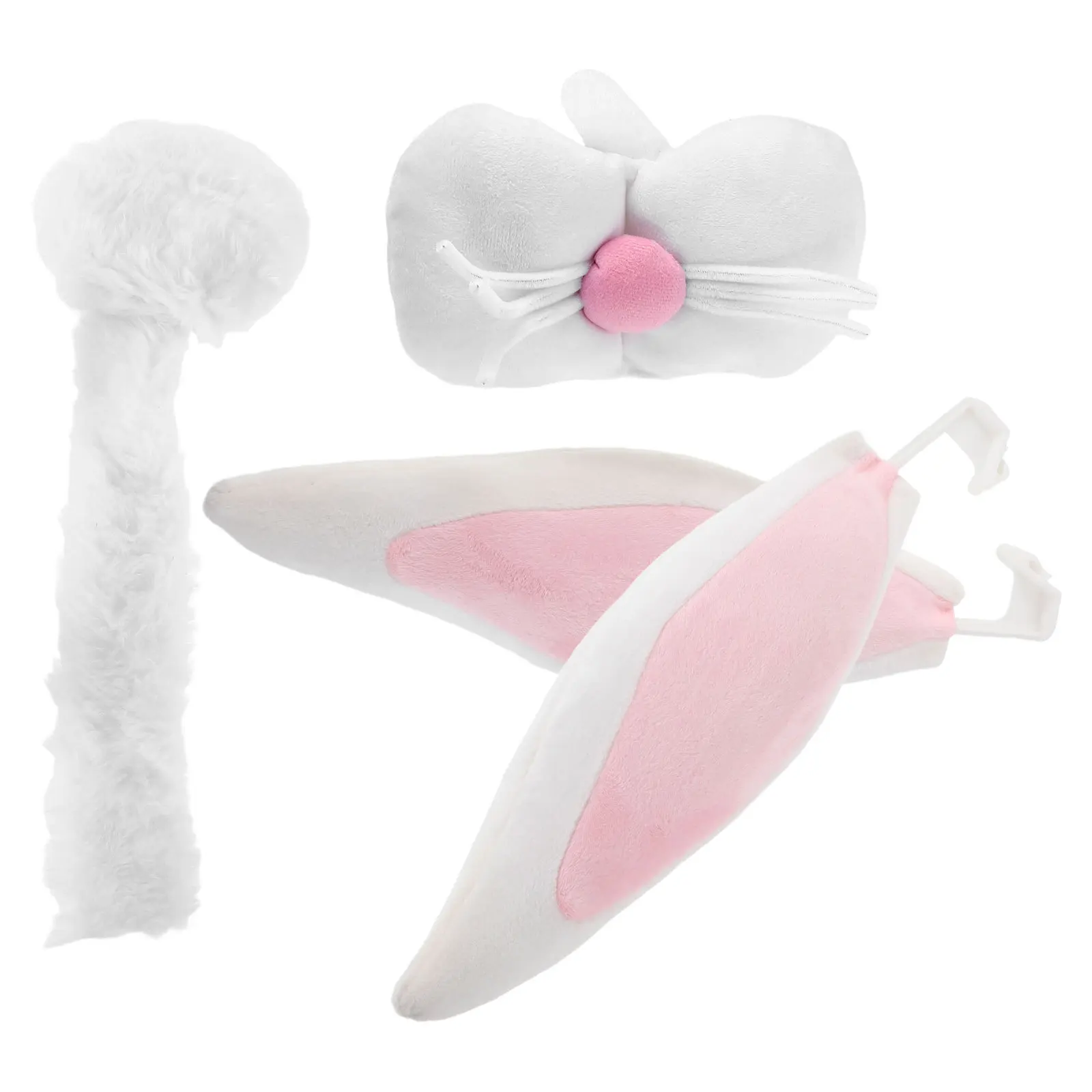 

1Set Easter Bunny Car Ears Pink Rabbit Nose Tail Car Decorations Cute Vehicle Accessories Ornament Bunny Decoration