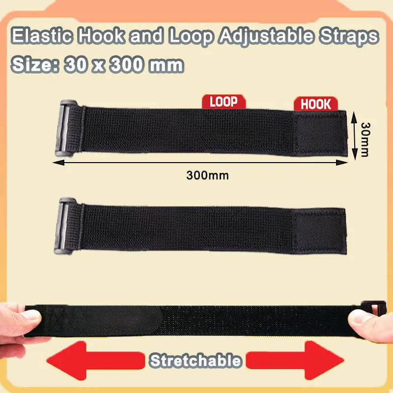 3/5PCS Adjustable Hook and Loop Fastener Tape for Cords