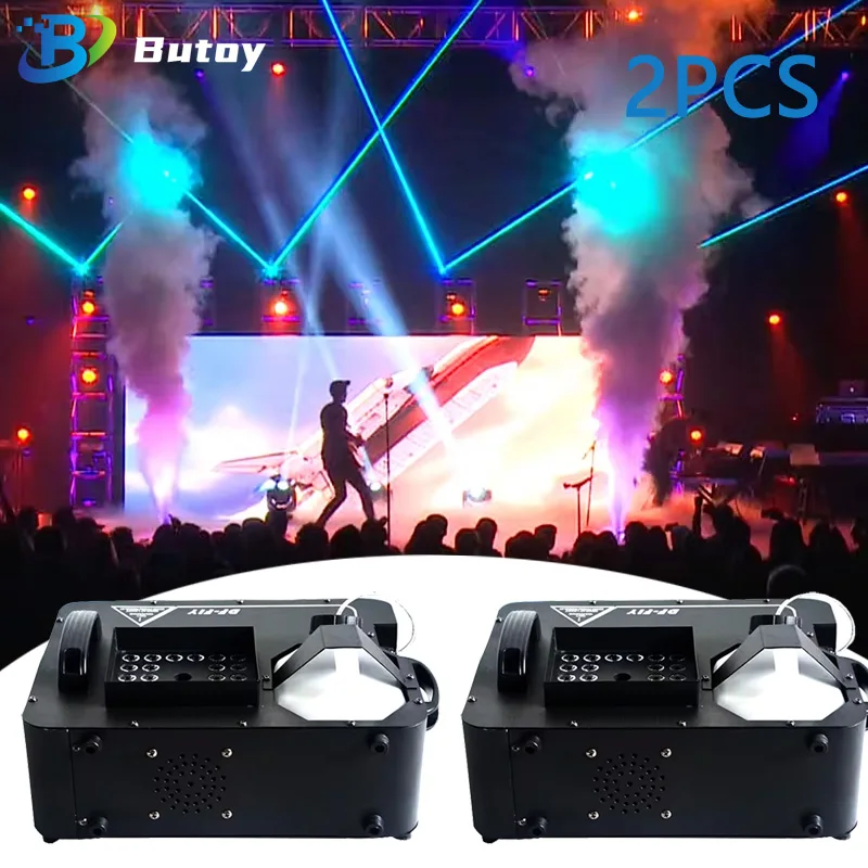 LED 1500W  Smoke Column Machine Bar DJ Nightclub Disco Wedding Stage Performance Small Atmosphere Equipment Smoke Column Machine