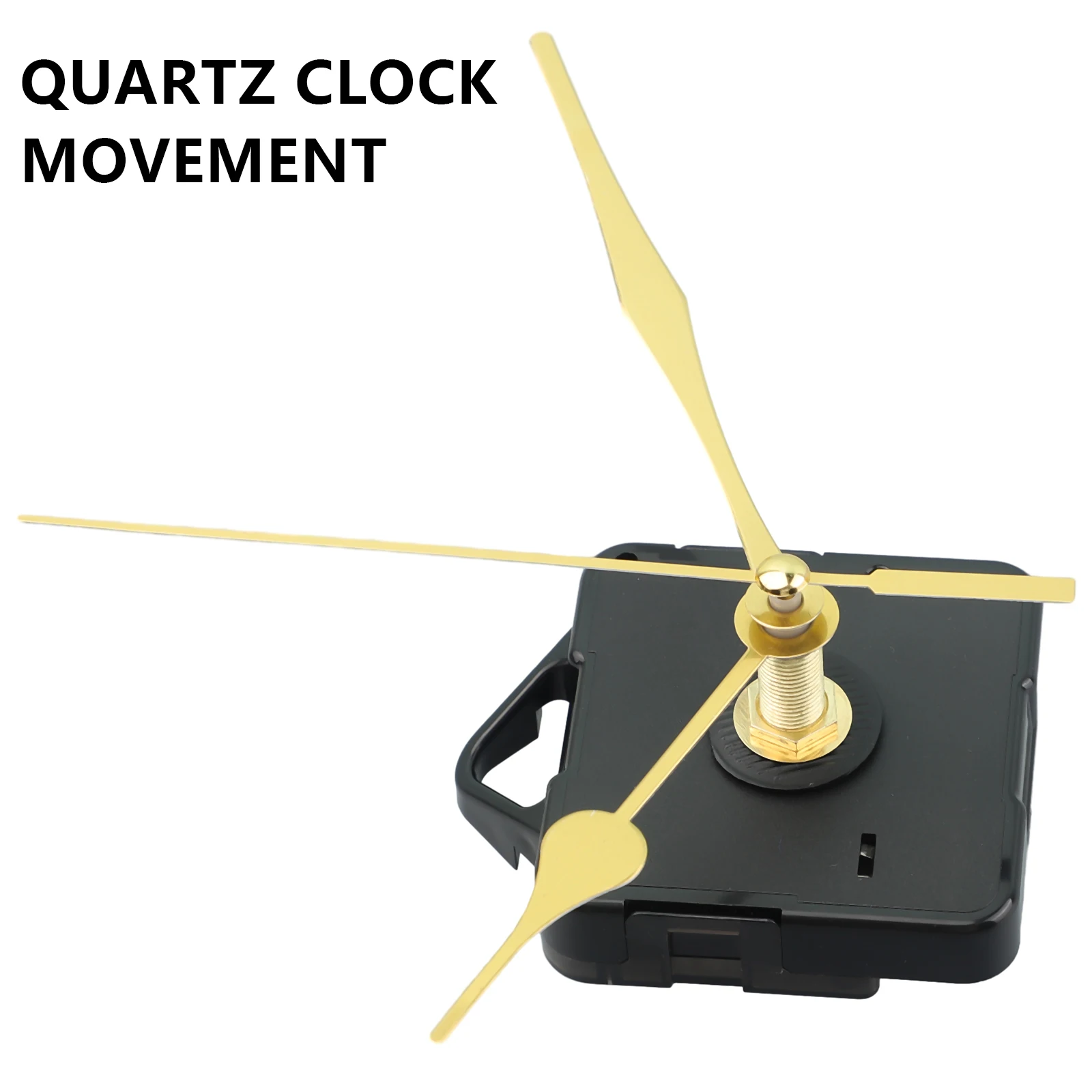 Clock Spindle Mechanism Repair Kit, DIY Clock Making Accessories, Gold Hands, Quiet Silent Mode, Easy Installation