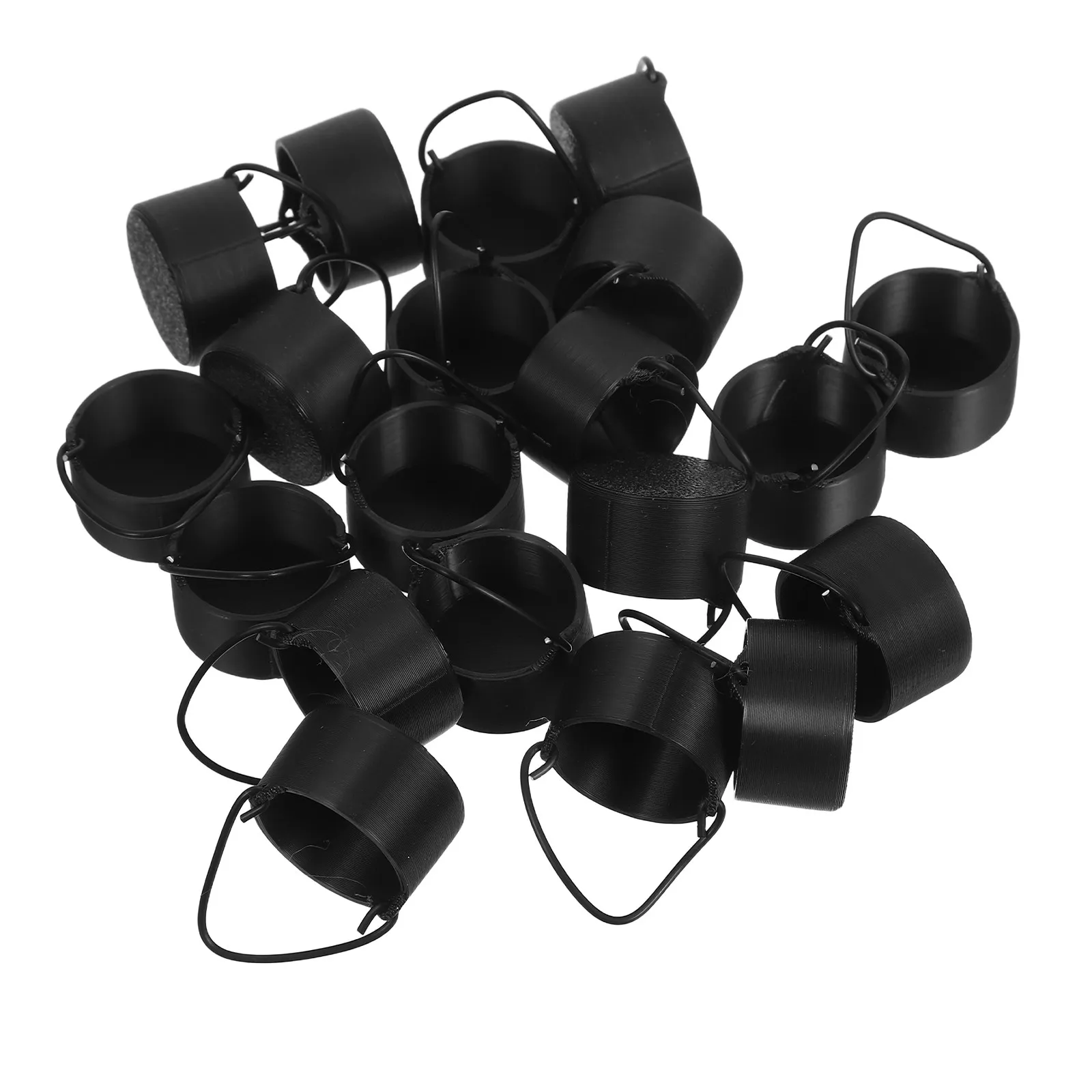 20Pcs Halloween Cauldrons Black Mini Plastic Witch Buckets Party Favor Bonfire Table Top Decorations Camping Accessories