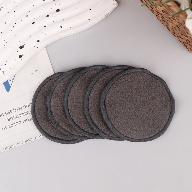 Reusable Bamboo Fiber Makeup Remover Pads 5pcs/Pack Washable Rounds Cleansing Facial Cotton Make Up Removal Pads Tool