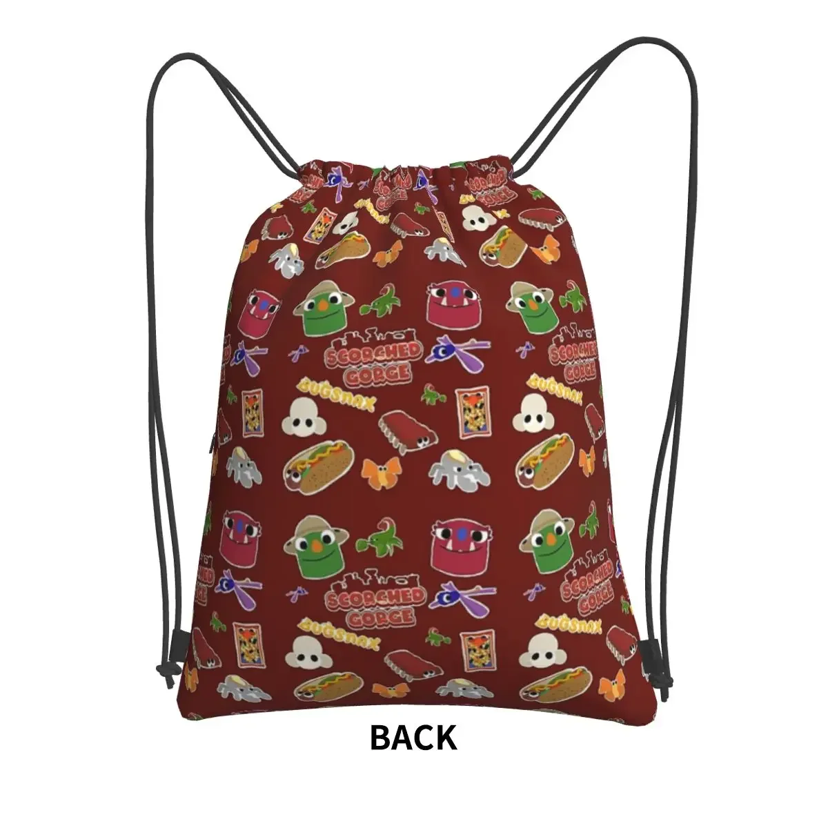 Bugsnax Fan Art Scorched Gorge Backpacks Drawstring Bag Casual Drawstring Bundle Pocket Book Bags For Travel Sport Man Woman