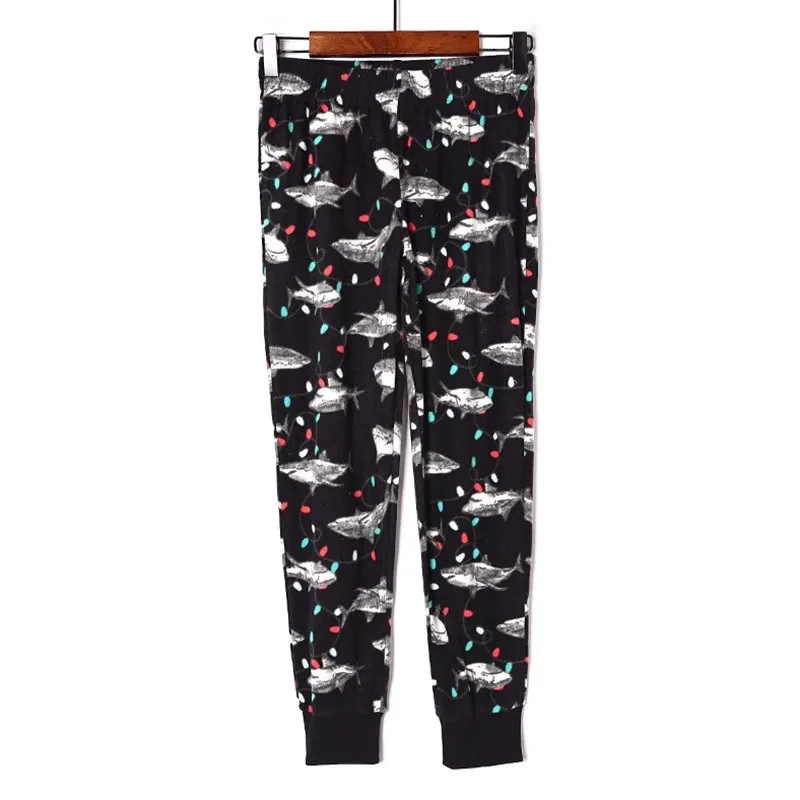 Pajama Pants Women Flannel Plus Fleece Warm Casual Home Graffiti Pants Anime Ladies Sleeping Bottoms