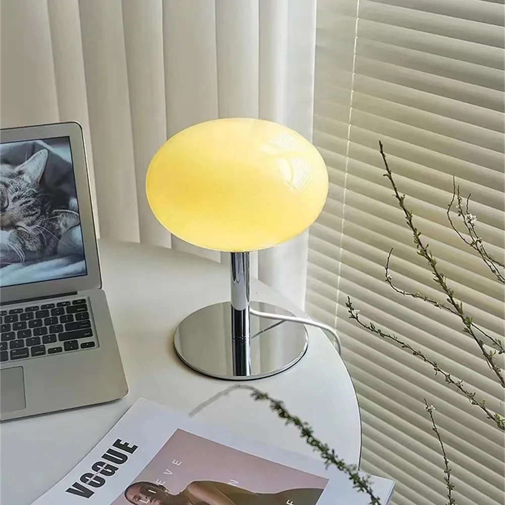 Joylove Girl Bedside Lamp Bedroom Lollipop Decorative Table Lamp Bauhaus Post modern Minimalist Nordic Retro Glass Table Lamps