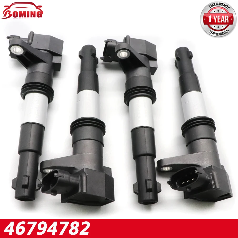 46794782 1/4pcs Car Ignition Coil Kit For ALFA ROMEO 156 159 GT GTV Spider 916C 916S 932 937 2.0L JTS New 0221604103 467947820