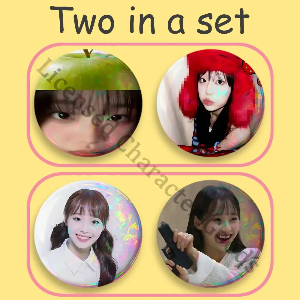 C-Chuu meme Badges 25 32 44 58 75 mm Round Cosplay Pin Backpack Decor Collect Gifts Brooch 2-piece set