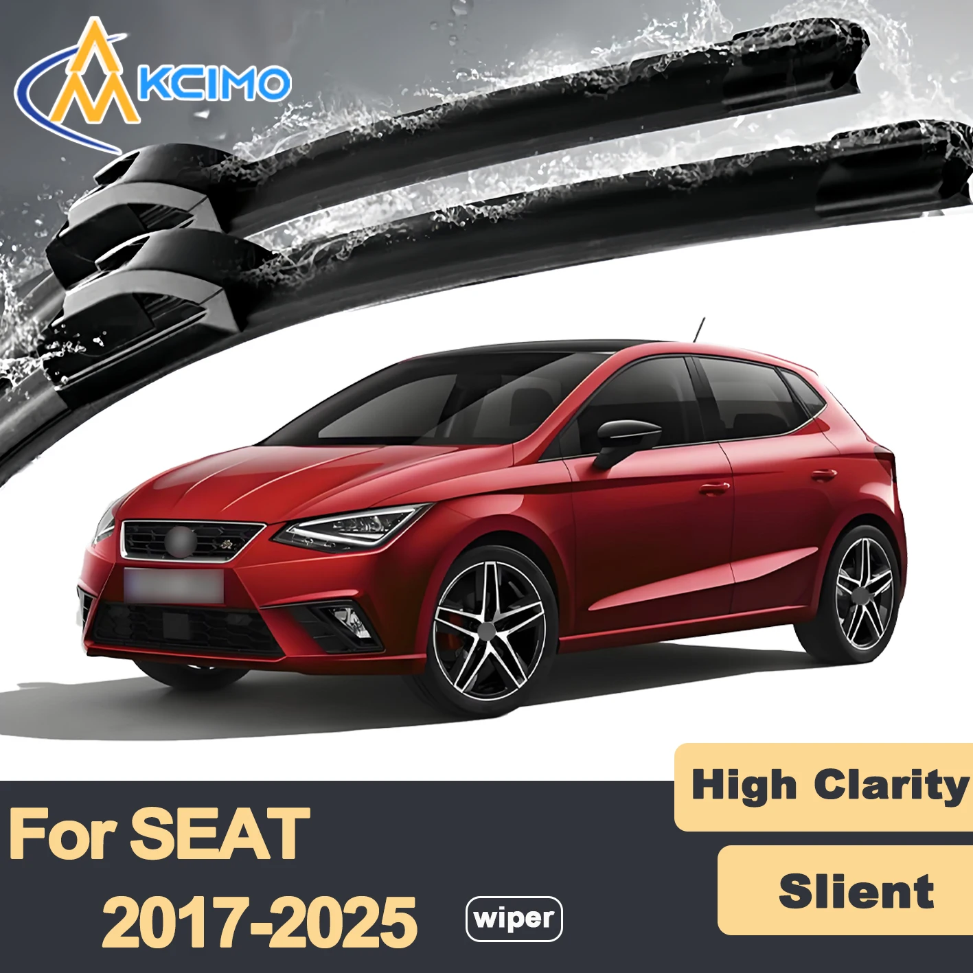 

Premium Rubber Durable Silent Windshield Wiper Blades 2pcs for SEAT Ibiza 6F KJ1 2017-2025 Front Wiper Blades Set