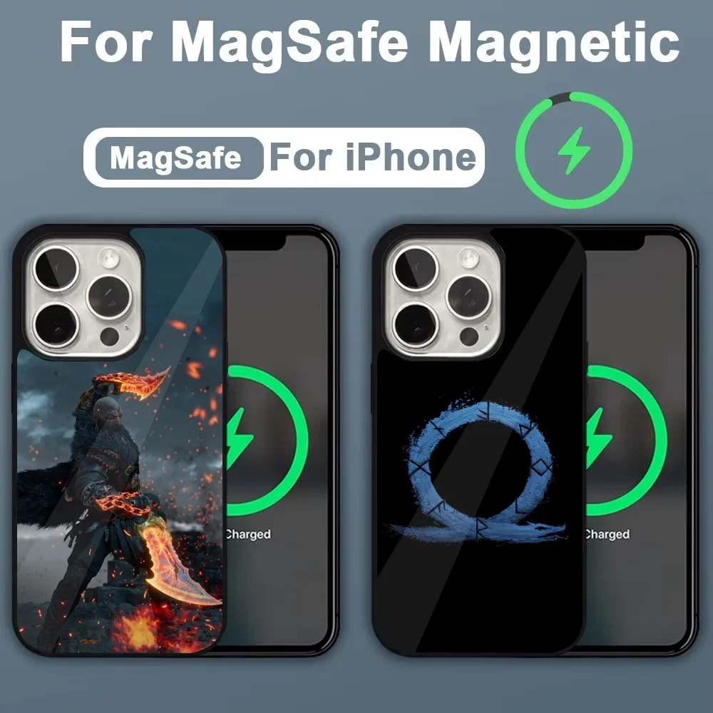 Game God Of W-War Phone Case For iPhone 16,15,14,13,12,11,Plus,Pro,Max,Mini Magsafe Magnetic Wireless Charging