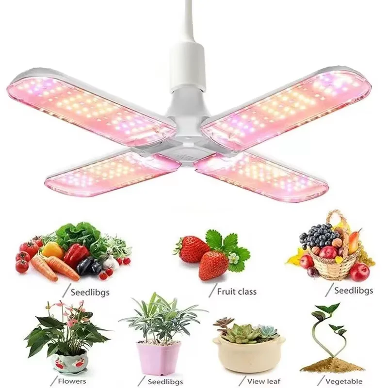 

E27 Full Spectrum Grow Light 24W 36W 48W LED Foldable Phyto Lamp SMD 2835 Bulbs Indoor Plants Bloom Flowering Grow Lamp Garden