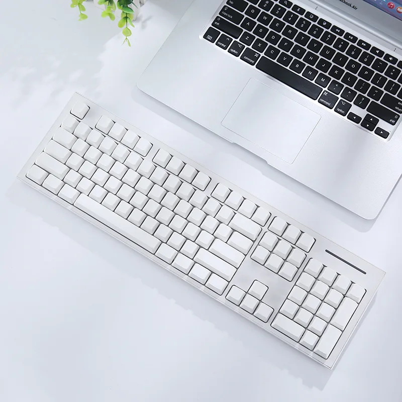 Directly from the manufacturer pbt material original height minimalist white keycap 137 keys small full set of keyboard keycap m