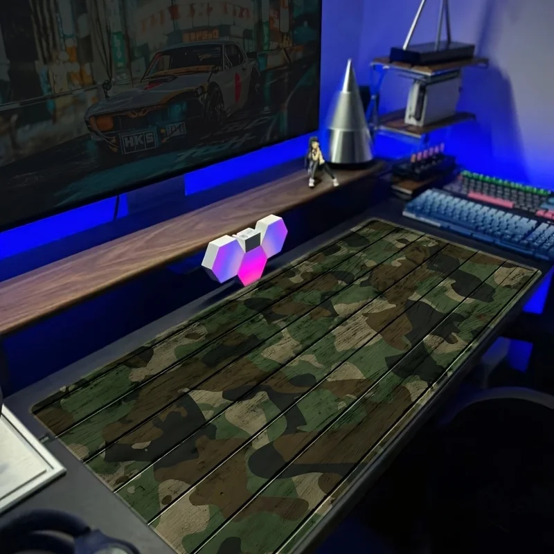 Large Slip Stylish Camouflage Office Desk Accessories for Laptops and Office Keyboard Mouse Pad Extended Game Pads Thickened