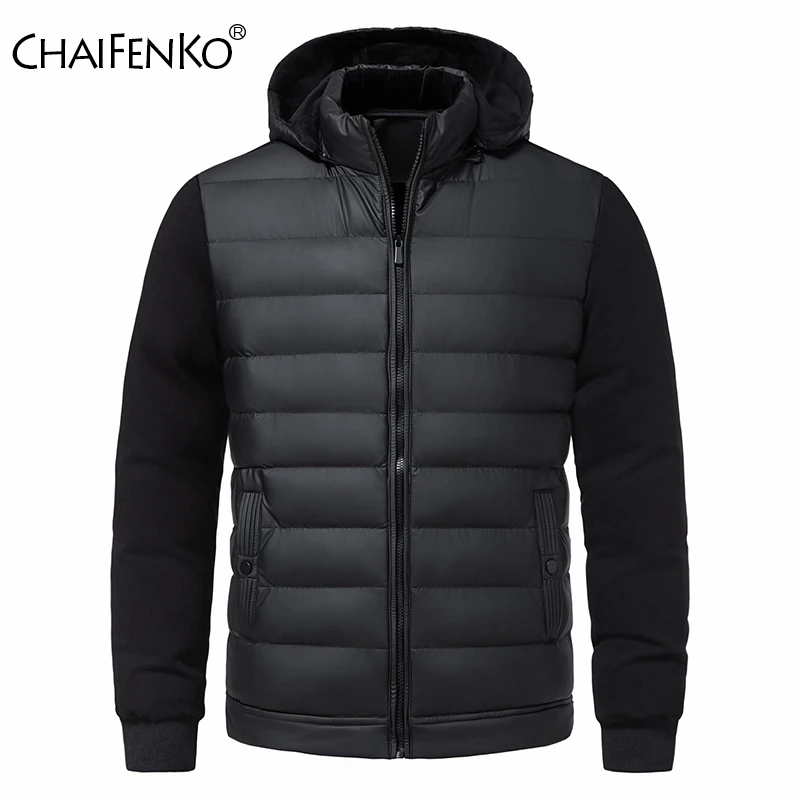 

Winter Men Casual Thickening Coats New Fashion Removable Hat Simplicity Tops Outdoors Loose Comfort Versatile Solid Parka Men