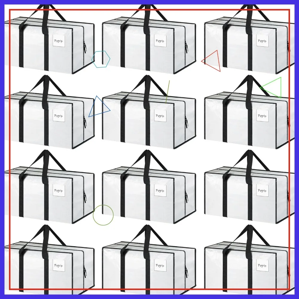 

Набор из 12 прочных сумок для переезда с прочными молниями и удобными ручками для хранения и упаковки