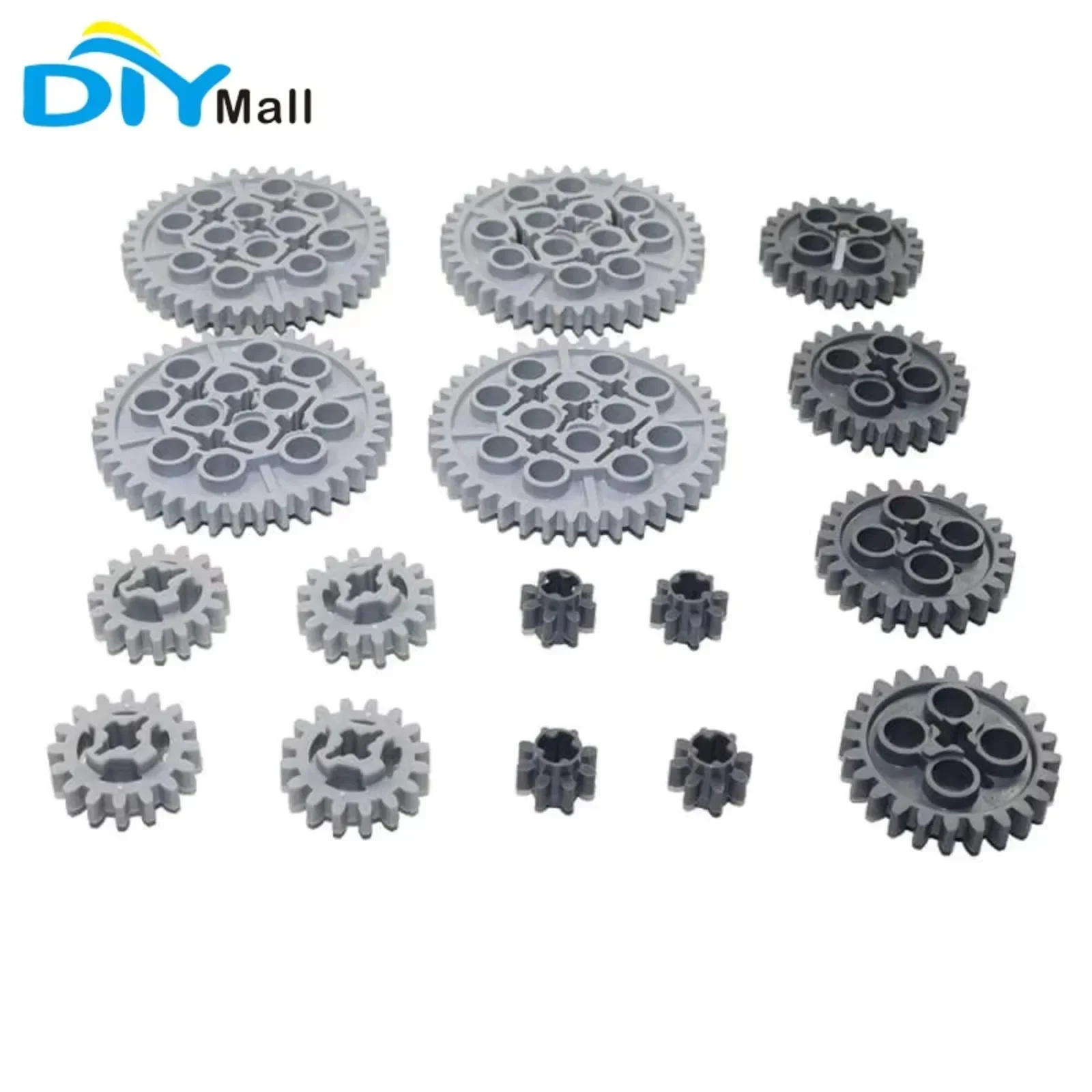 MOC Technical Parts Gear Assortment Kit for Legoeds ( 10928 + 51416 + 3648 + 3649 ) 8 16 24 40 Teeth