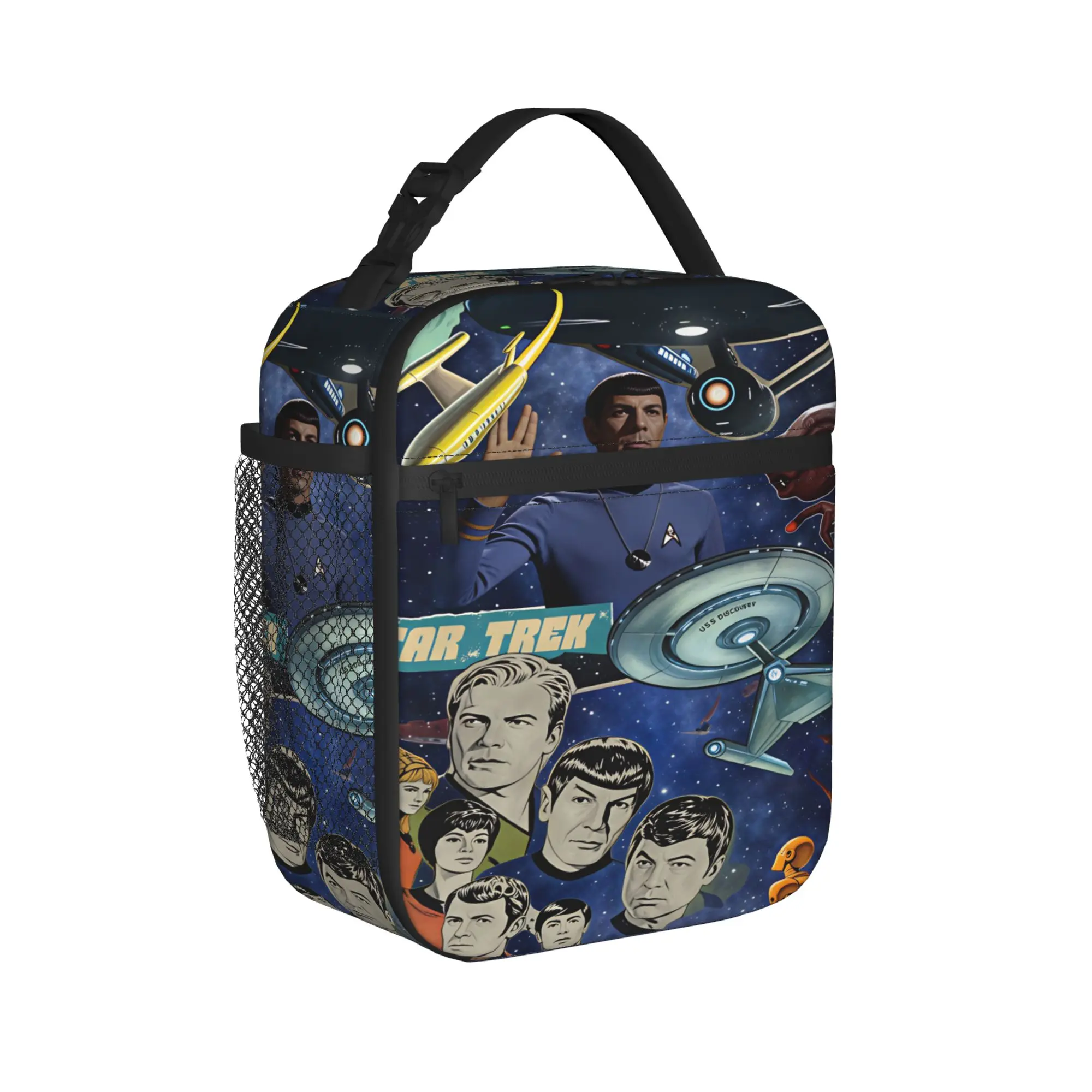 S-Star T-Trek Ship Movie  Lunch Bag  Vintage Lunch Box For Women Cooler Bag Waterproof Graphic Design Thermal Tote Handbags