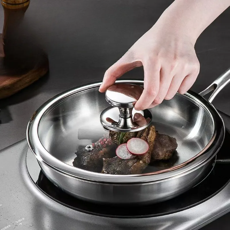 

Uncoated Non Stick Pan, Household Stainless Steel Wok, Honeycomb Non Stick Induction Cooker, Gas Stove, Stir Fry Pan