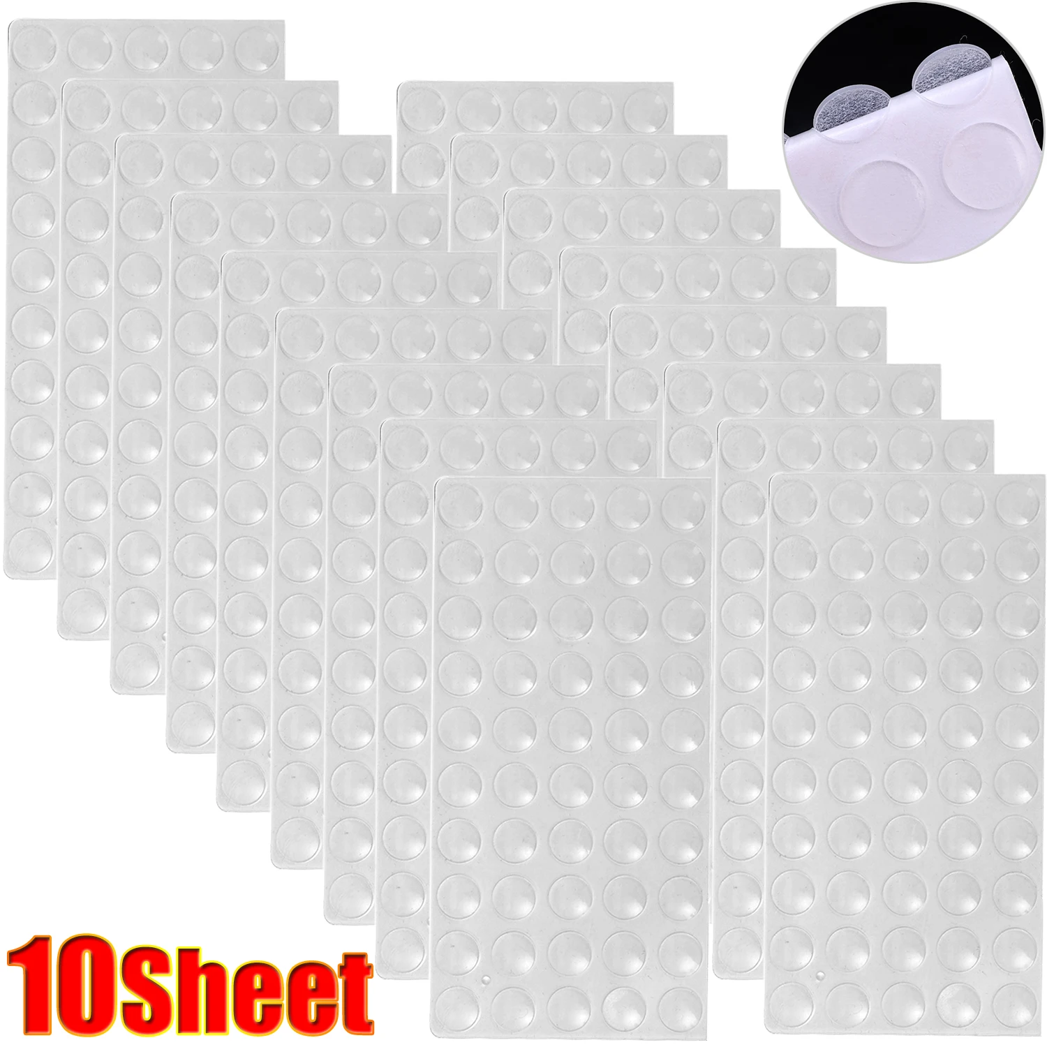 50-500pcs Self-Adhesive Clear Door Stop Rubber Damper Buffer Cabinet Bumpers Silicone Furniture Dots Cushion Protective Pads