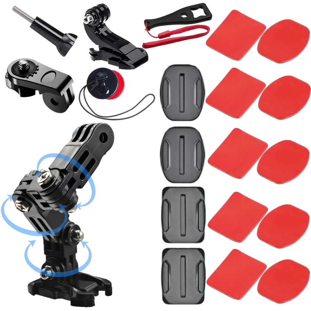 Action Camera Motorcycle Helmet Motosiklet Kask For Go Pro Gopro Hero 13 12 Dji Action 6 5Pro Mount Insta360 Go Pro Osmo Set Kit