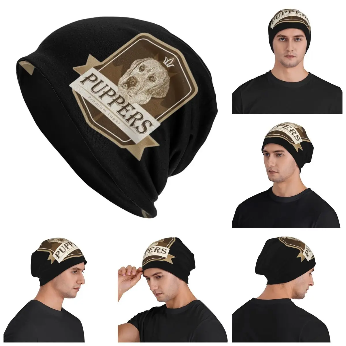 

Puppers, Officially Wayne's Favourite Beer Warm Knitted Cap Fashion Bonnet Hat Autumn Winter Outdoor Beanies Hats Adult