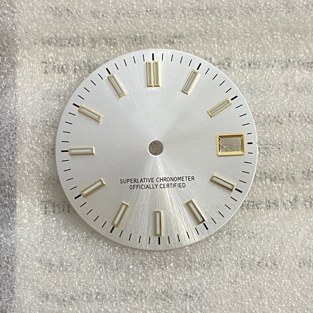 28,5 мм NH35 циферблат Sunburst nail S циферблат зеленый светящийся циферблат подходит для NH35 NH36 механизм модифицированные часы аксессуары