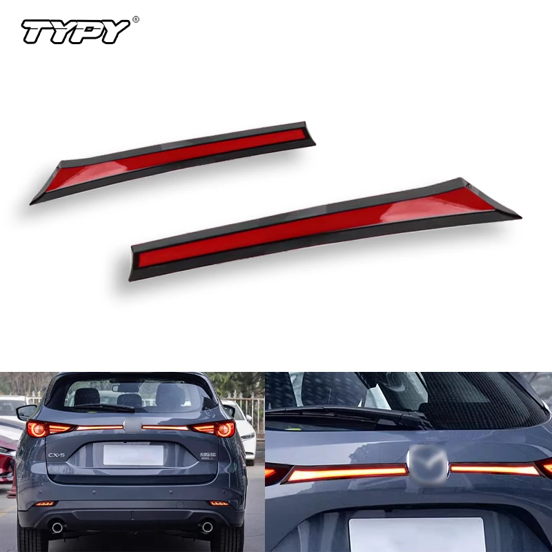 

TYPY Автомобиль для cx-5 cx5 2022 2023, задний бампер автомобиля, задний фонарь багажника, светодиодный стоп-сигнал, динамический указатель поворота, противотуманная фара