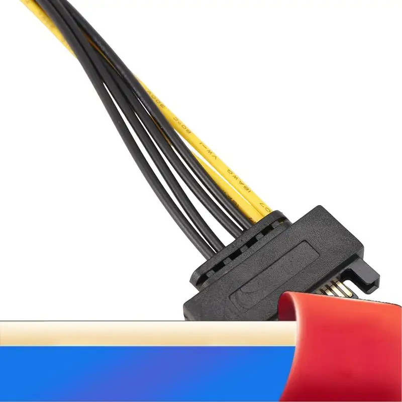 

15Pin SATA Male To 8Pin(6+2) PCI-E Power Supply Cable SATA Cable 15-Pin To 8 Pin Cable 18AWG Wire For Graphic Card-X62A