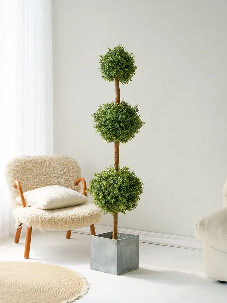 Simulation green plant indoor spherical plant large creative simulation flower10