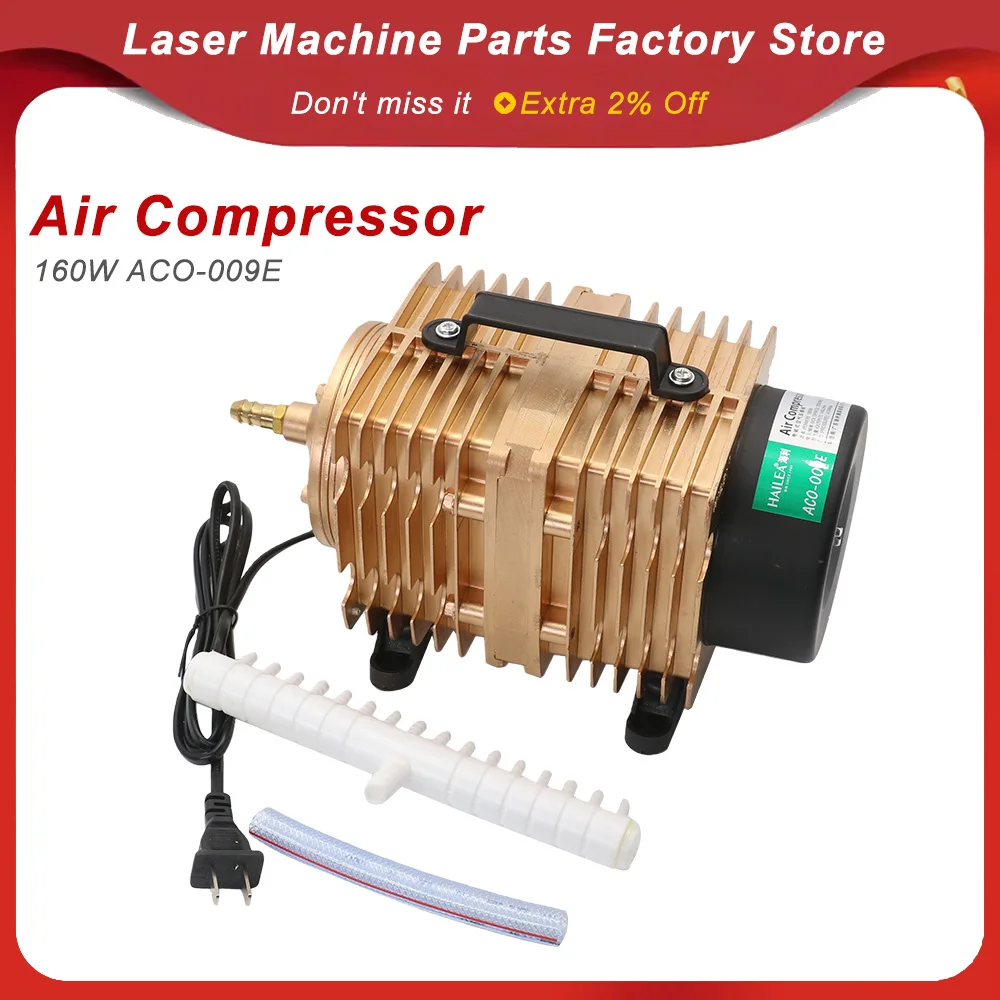 CO2 Laser Machine Accessories 160W Air Assist Pump Compressor Electromagnetic Type ACO-009E