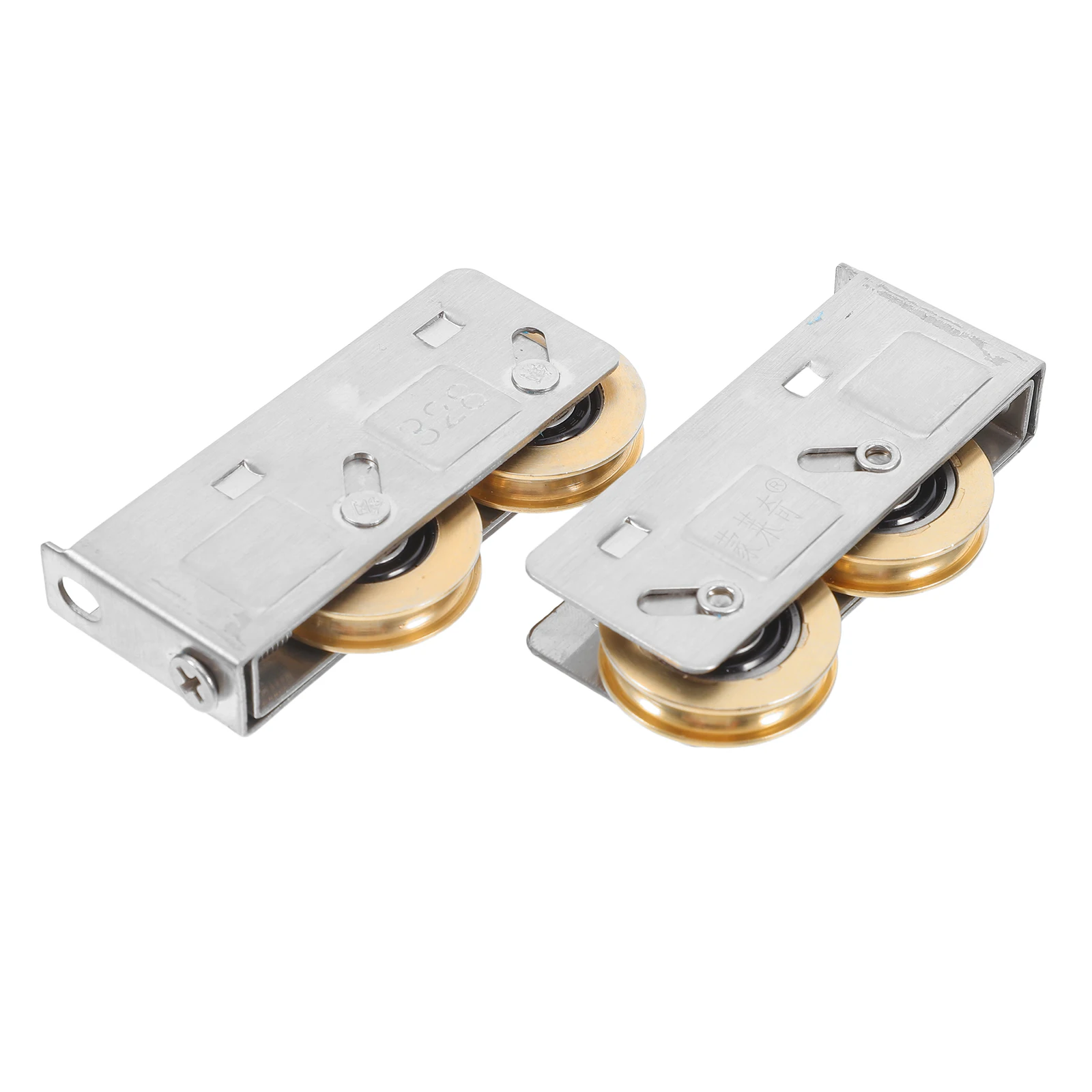 

2pcs Stainless Steel Window Pulley Copper Wheel Furniture Hardware Roller Sliding Barn Door Wheels High Load Weather Resistant