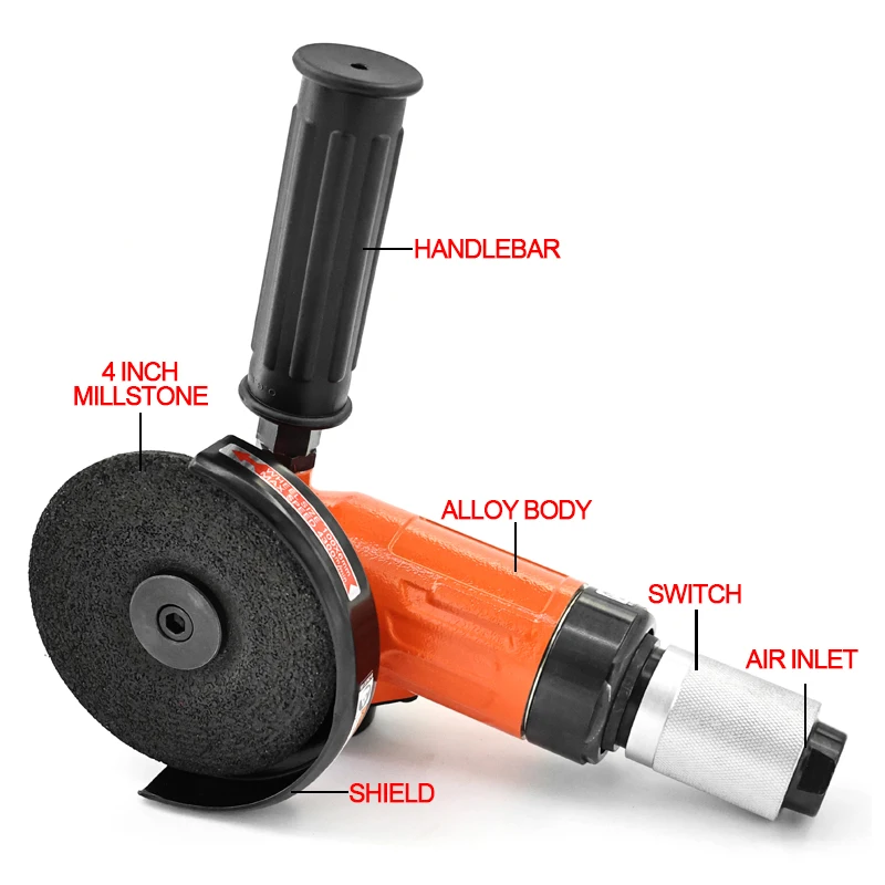 Cross-border Special Offers New 4-/5-inch heavy duty pneumatic angle grinder
