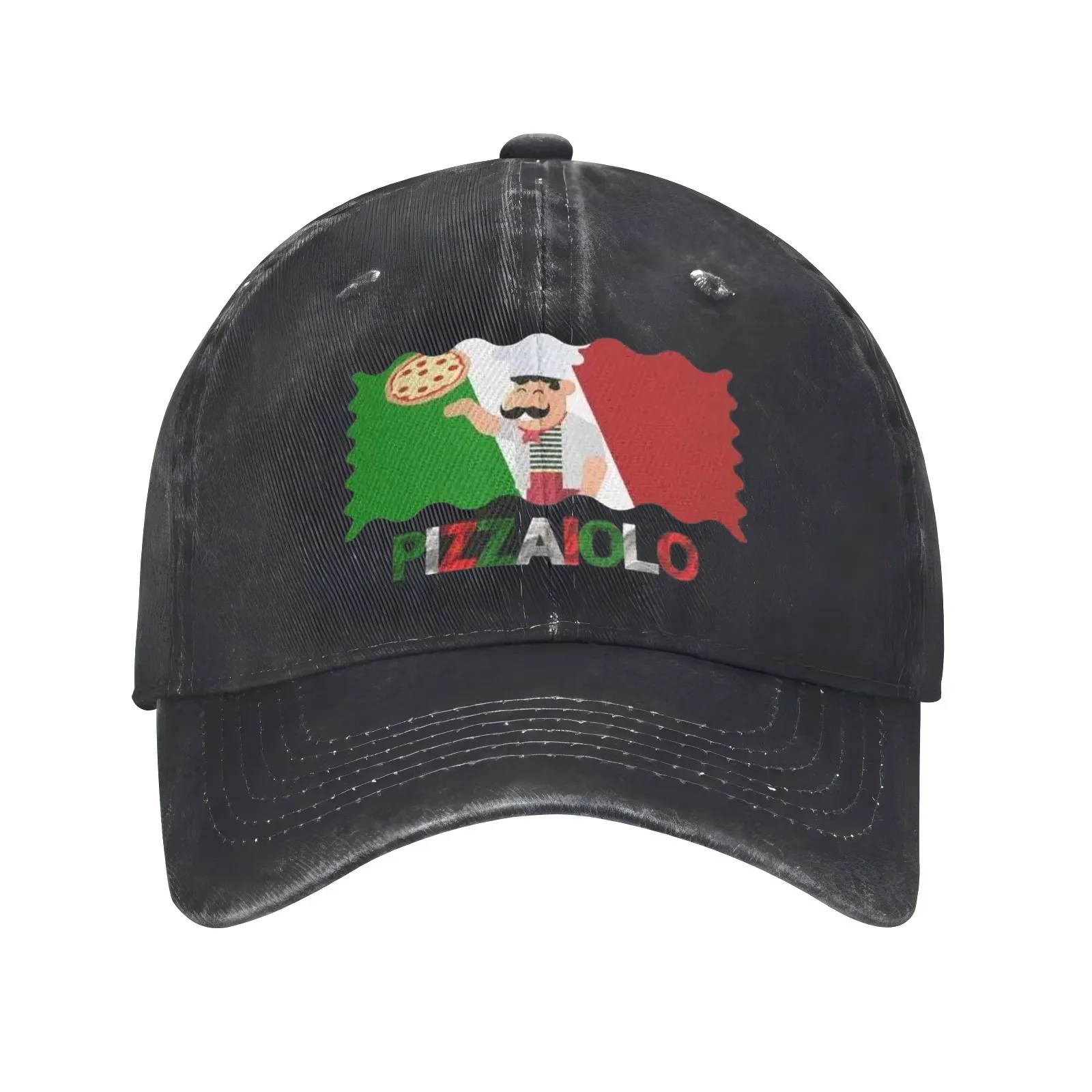 Pizz Chef Italian Flag Baseball Cap Breathable Adjustable Casual Hat for Pizza Lovers ﻿
