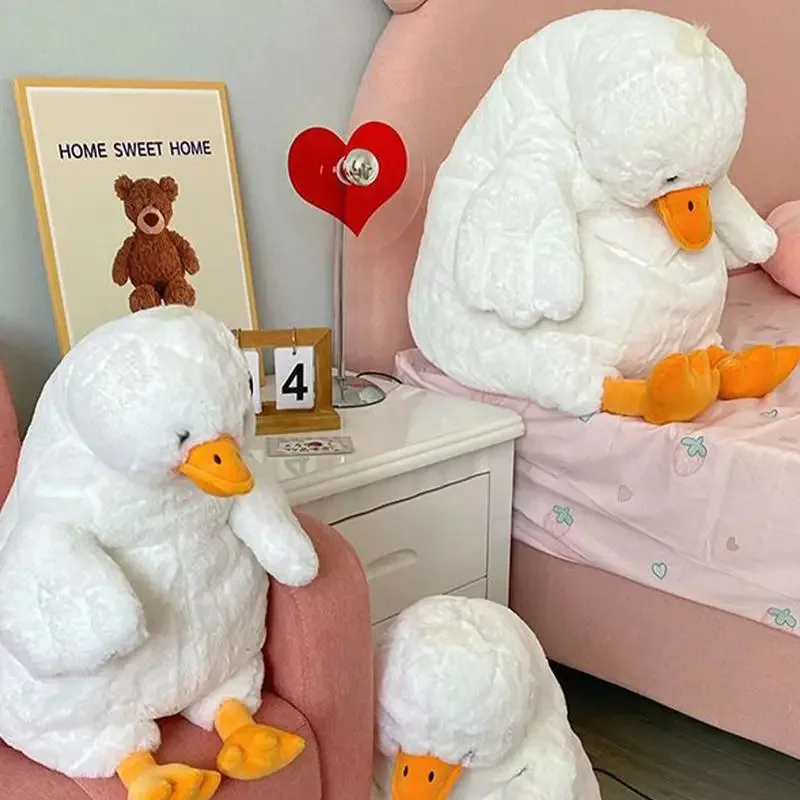 

TEMIKIDS Duck Plushie Super Soft 17.7in Duck Stuffy Home Decor Comfortable Huggable Cushion Decorative Throw Pillow For Sofa Bed