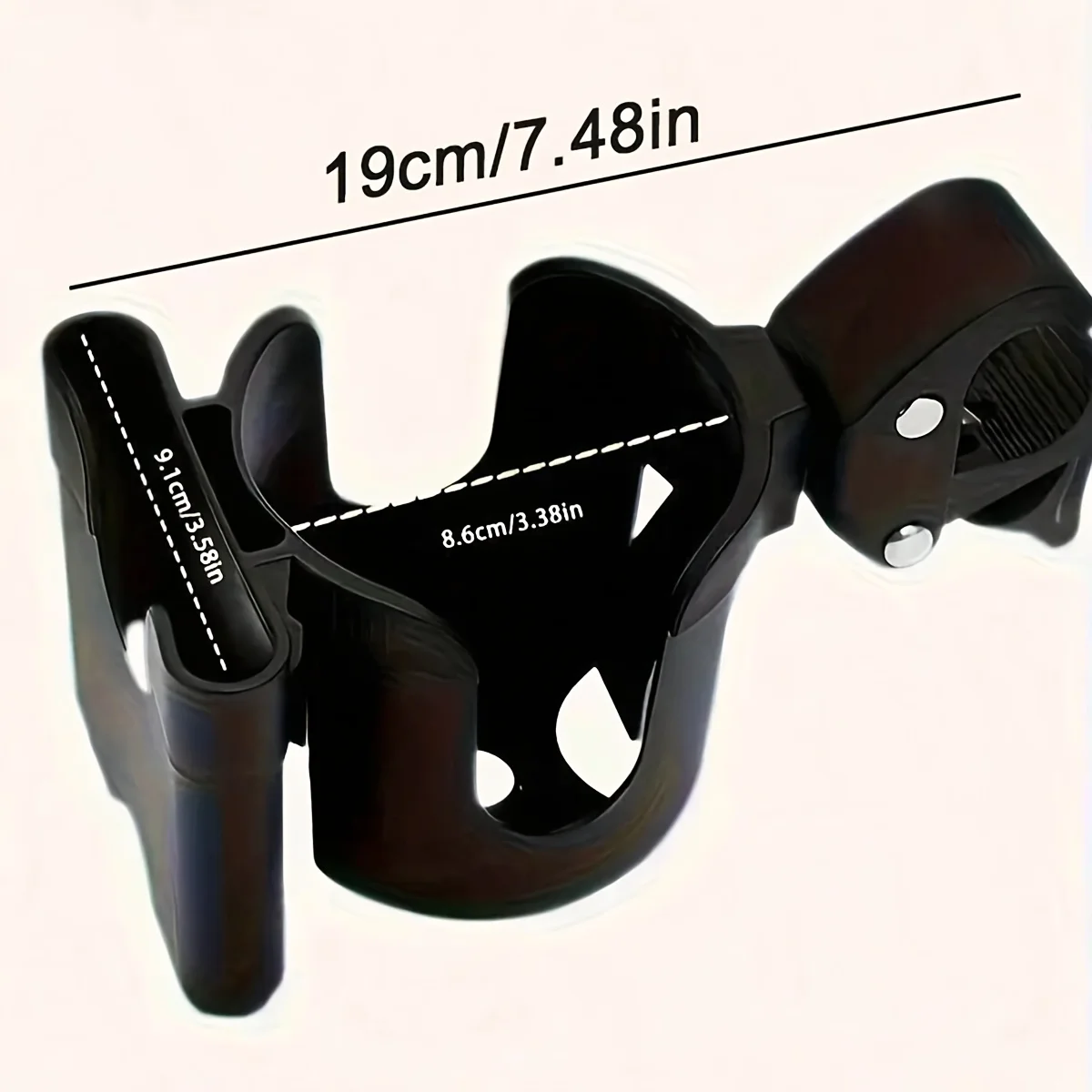 2-in-1 Stroller Cup & Phone Holder, universal adjustable clamp, durable & easy to install.